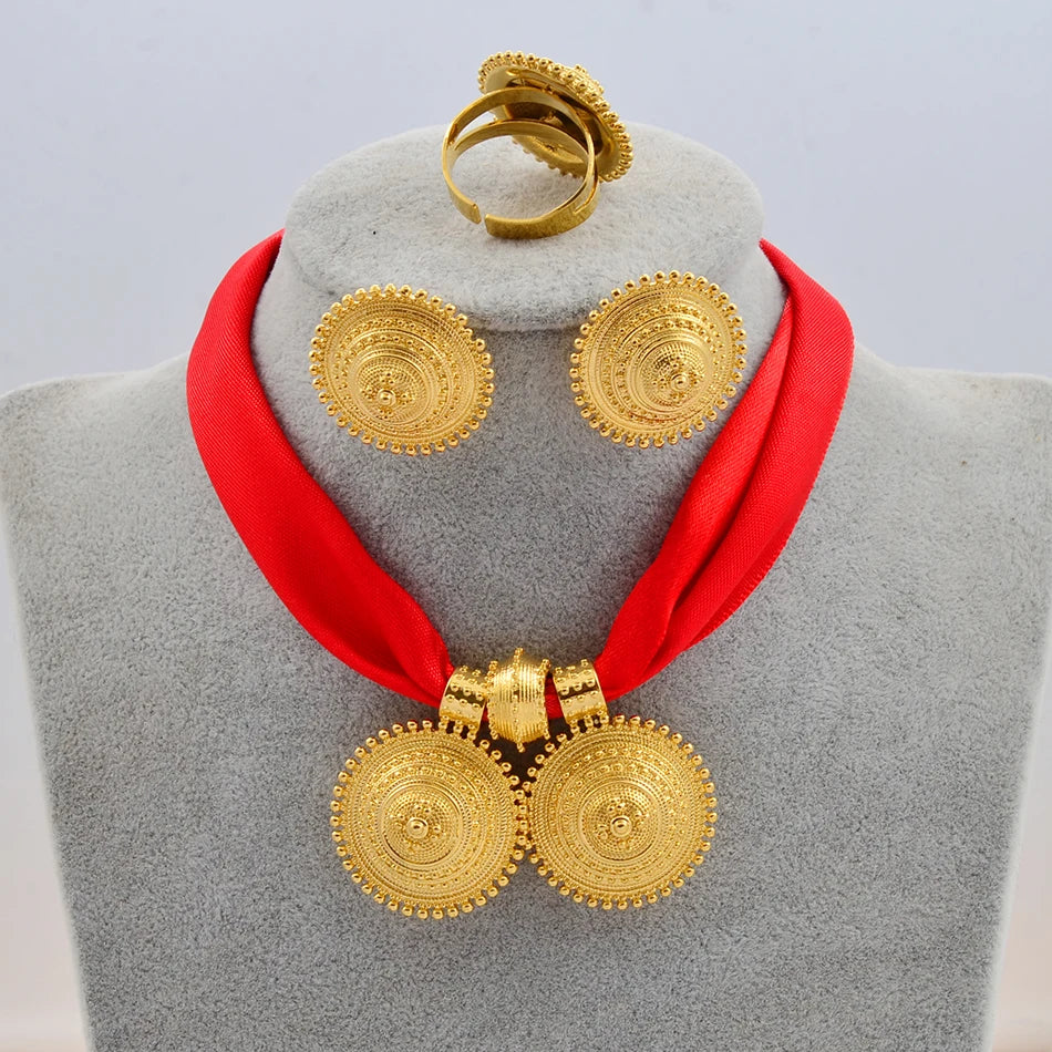 Ethiopian Rope Chain Jewelry Set