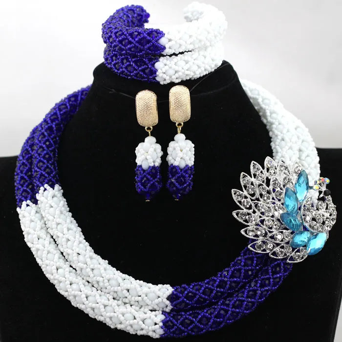 Splendid Peach Pink African Jewelry Set