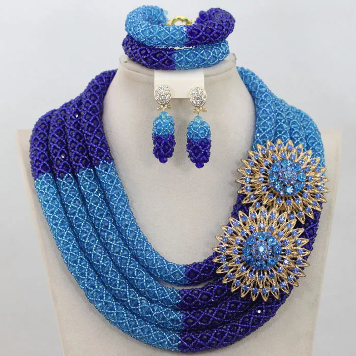 African Fashion Orange/Lime Green Jewelry Set