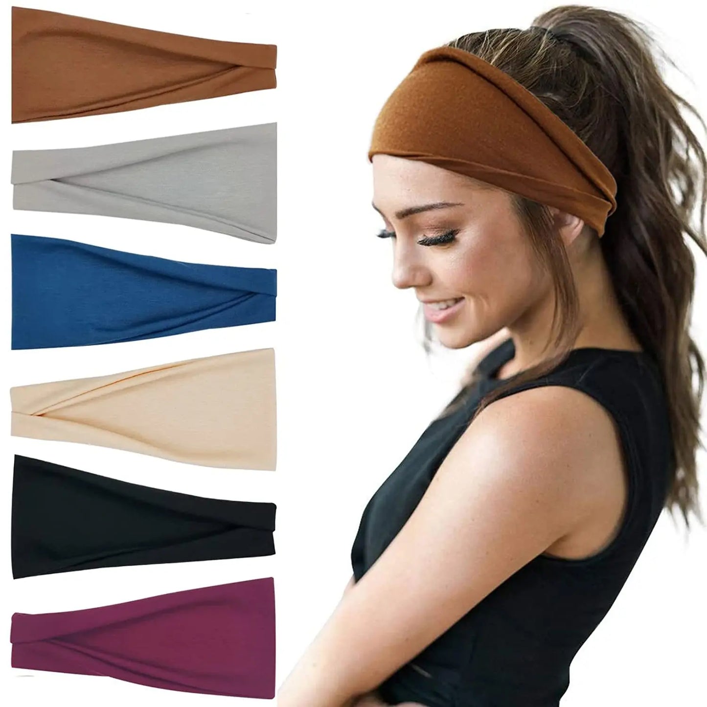Sports Yoga Headbands for Men & Women with Simple Adjustable straps. Running Absorb Sweat.