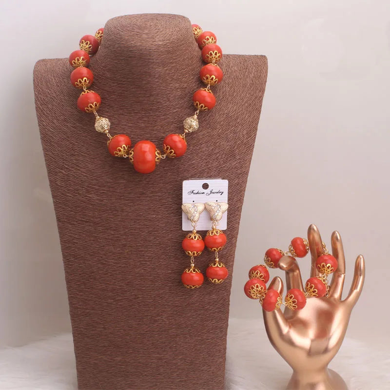 Simple African Design Pressed Beads