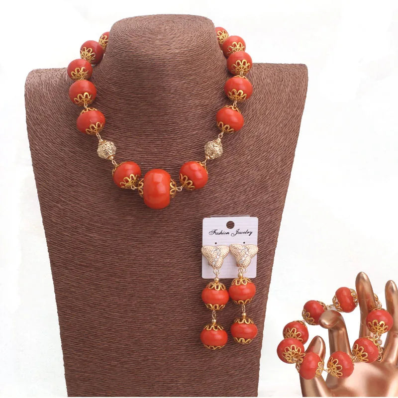 Simple African Design Pressed Beads