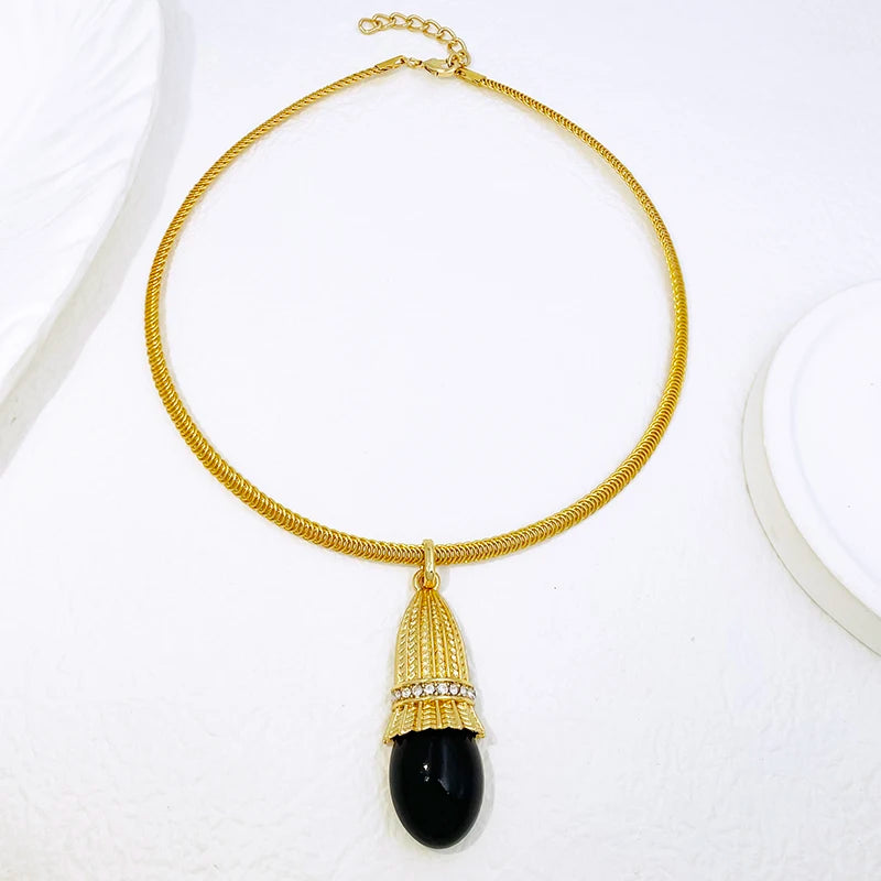 Italian Luxury Red Opal Pendant Jewelry Set For Women