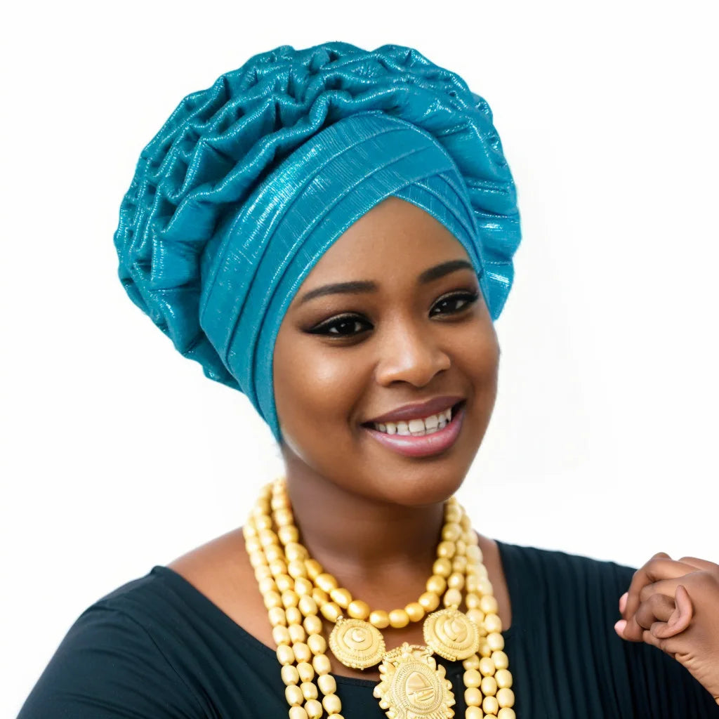 New Fashion African Turban Head wear Auto Gele for Woman