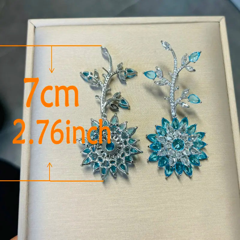 Bilincolor Green Cubic Zircon Earring for Women