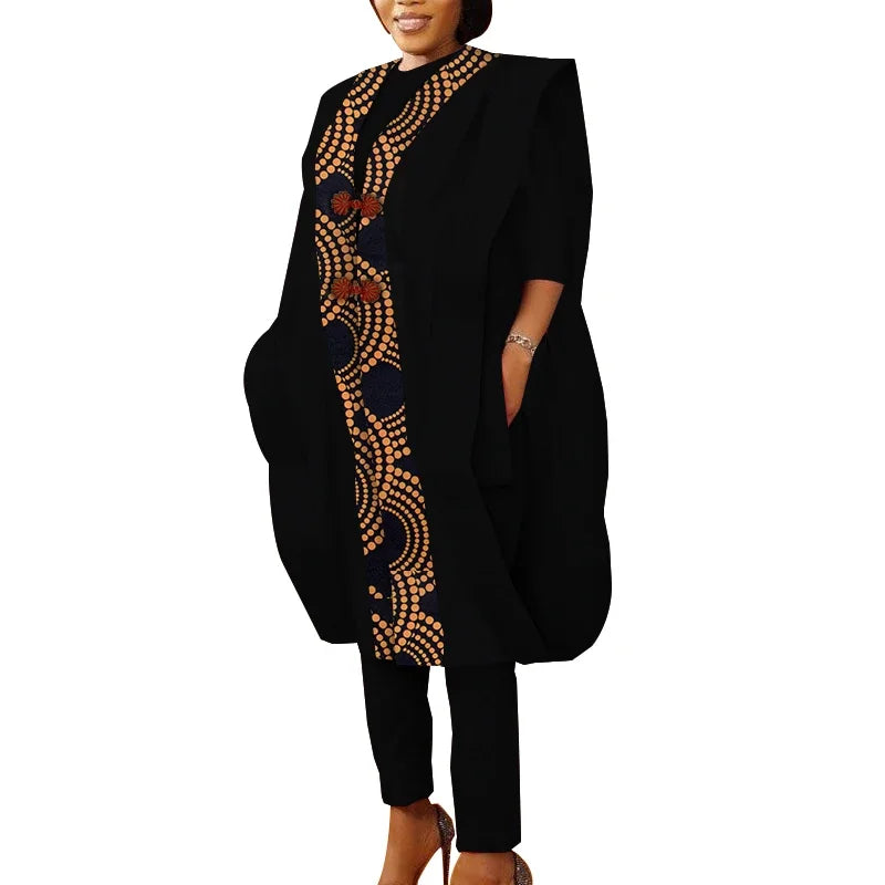 3pcs Set Ankara African Prints Women's Tops & Pants
