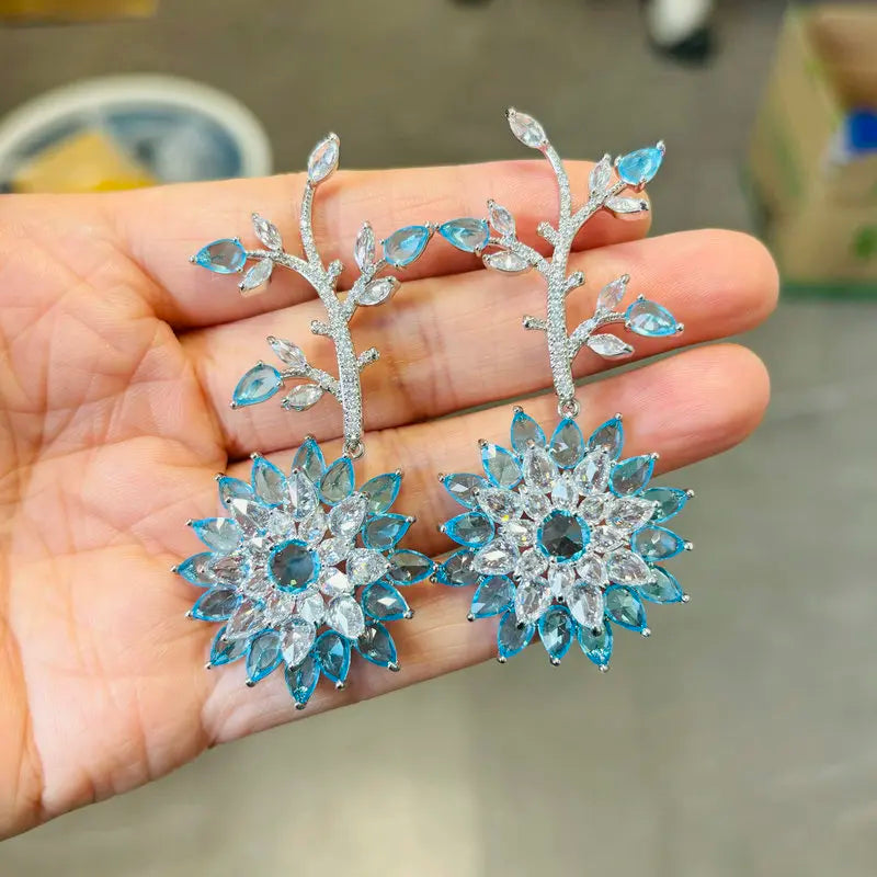 Bilincolor Green Cubic Zircon Earring for Women