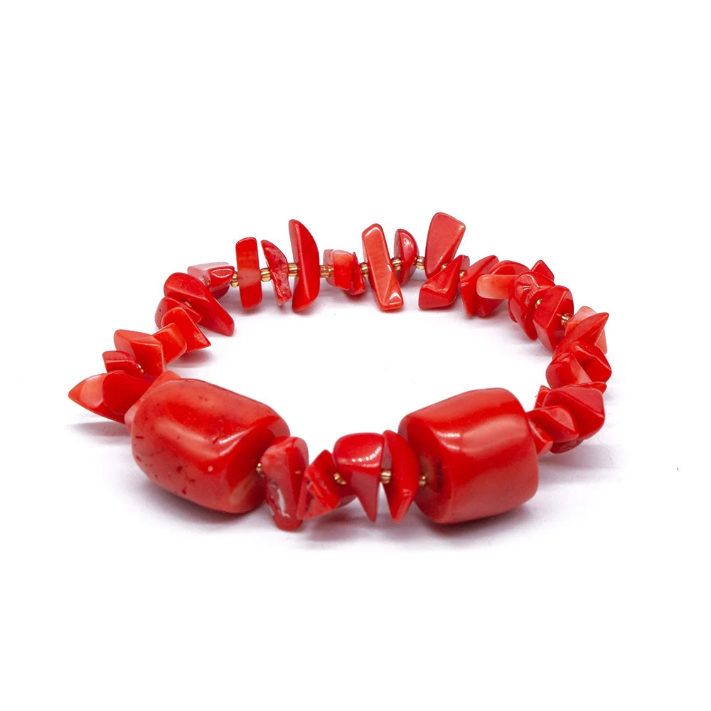 African Coral Beads Necklace Set for Wedding and Cultural Events