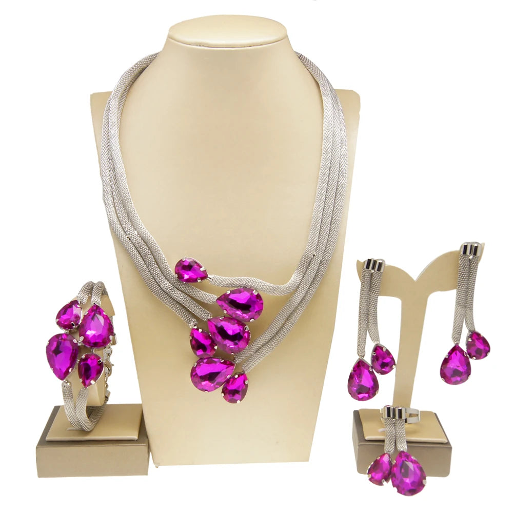Zhuerrui Pakistani Gold Neckless Jewelry Set
