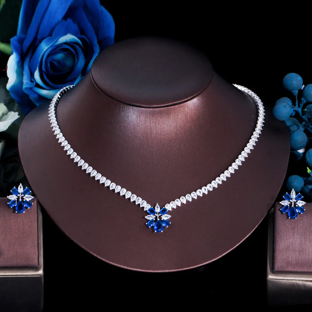 Shiny Yellow Cubic Zirconia Women's Necklace