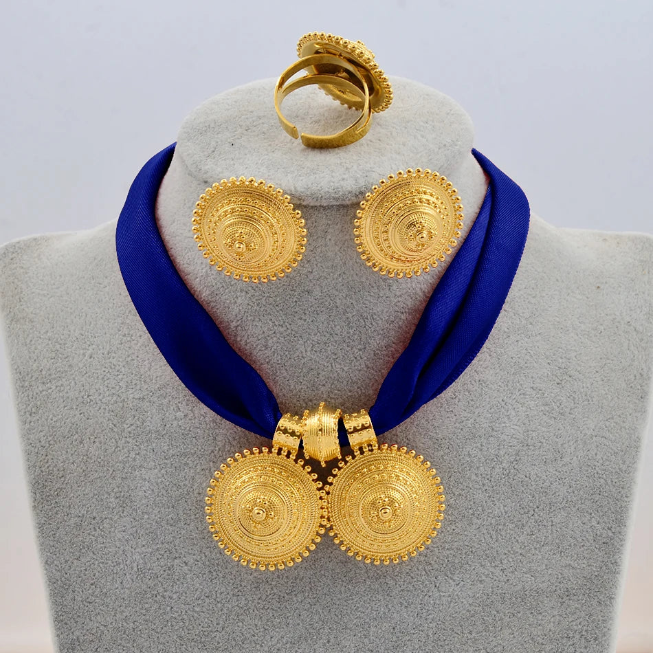 Ethiopian Rope Chain Jewelry Set