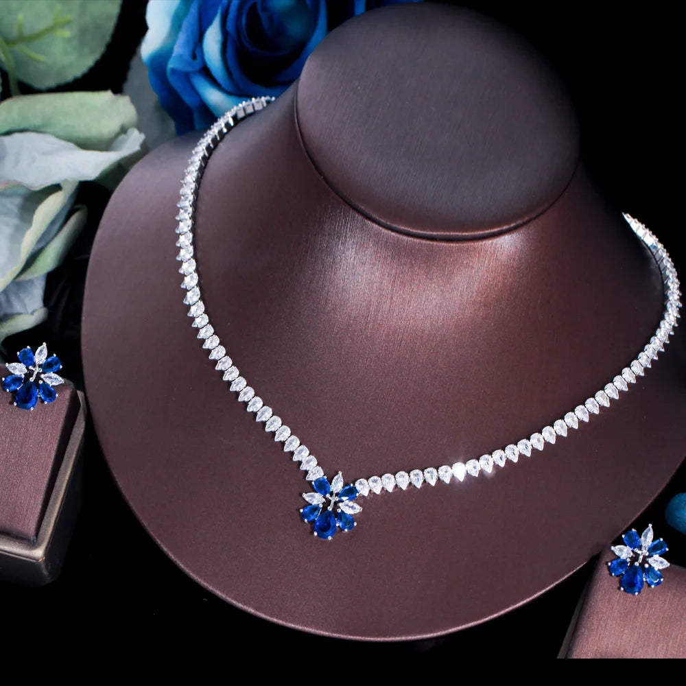 Shiny Yellow Cubic Zirconia Women's Necklace