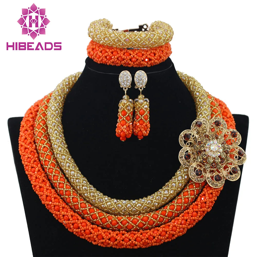 3 Layers Fashion African Beads Set