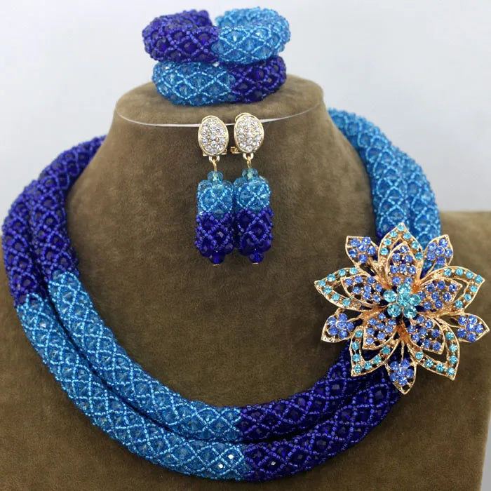 Splendid Peach Pink African Jewelry Set