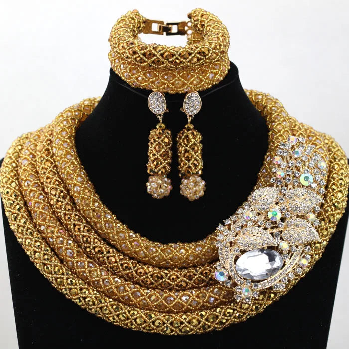 African Fashion Orange/Lime Green  Jewelry Set