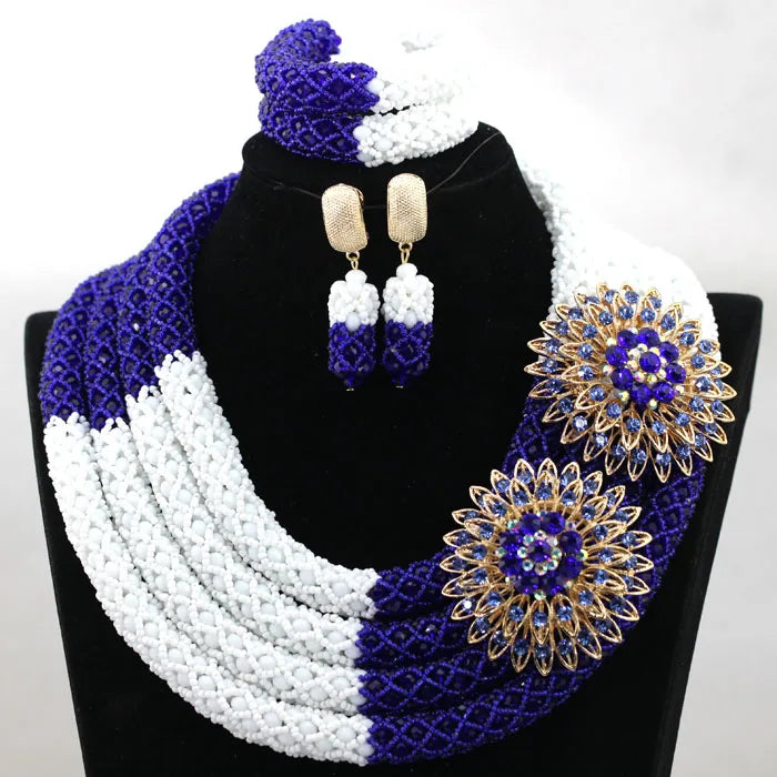 African Fashion Orange/Lime Green  Jewelry Set