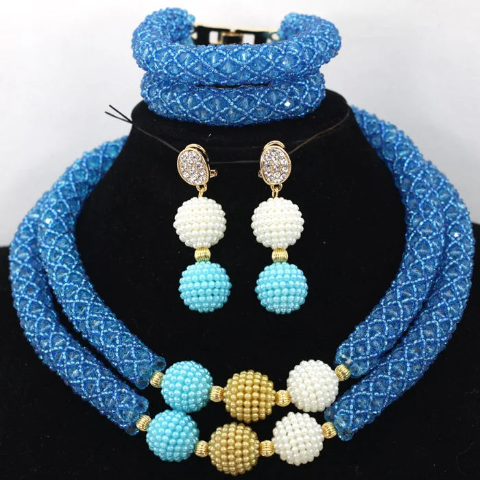 Splendid Peach Pink African Jewelry Set