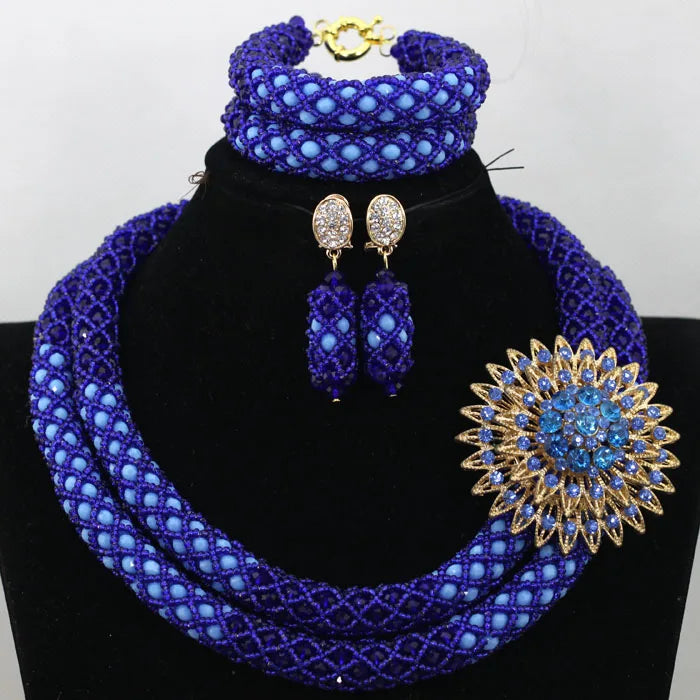 Splendid Peach Pink African Jewelry Set