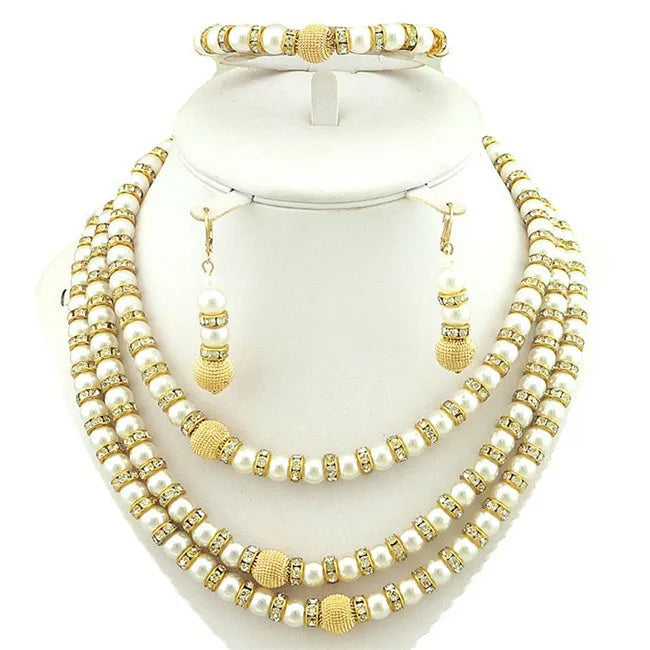 African Bead Necklace Jewelry Sets.