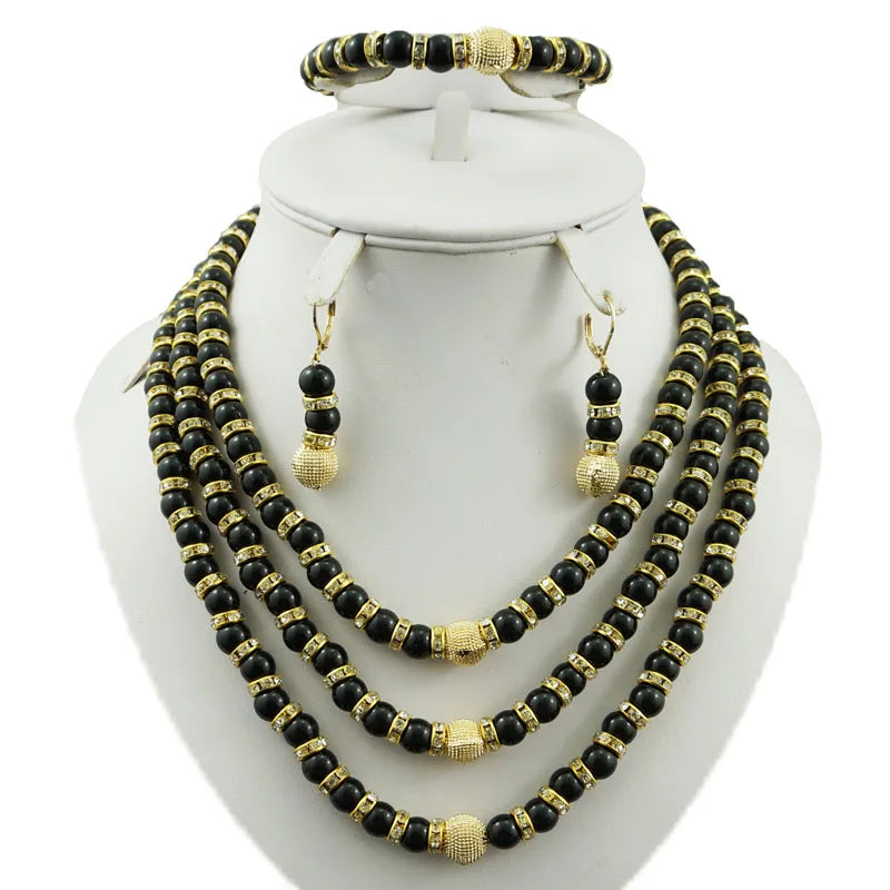African Bead Necklace Jewelry Sets.