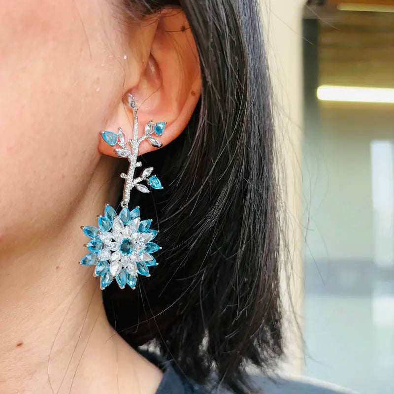 Bilincolor Green Cubic Zircon  Earring for Women