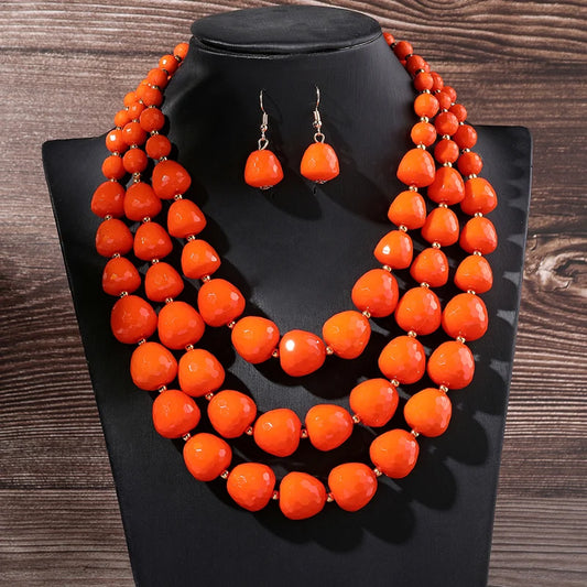 Three Layer Necklace Jewelry Set for party, wedding etc.