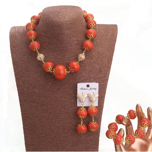 Simple African Design Pressed  Beads