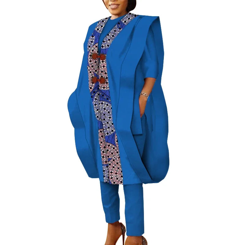 3pcs Set Ankara African Prints Women's Tops & Pants