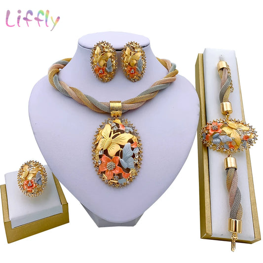 African Jewelry Set for  women ( Dubai Gold Color)