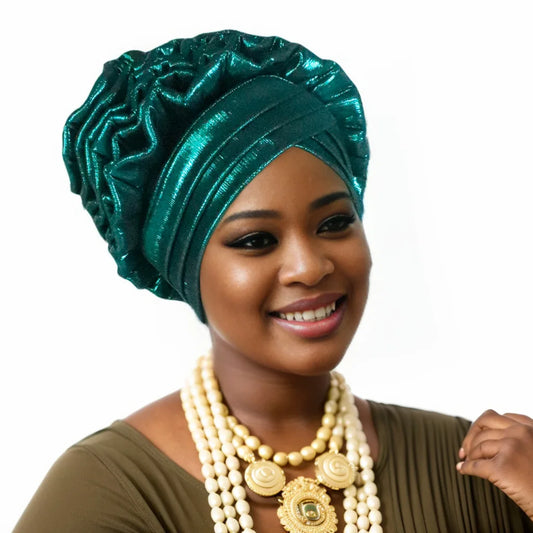 New Fashion African Turban Head wear Auto Gele for Woman