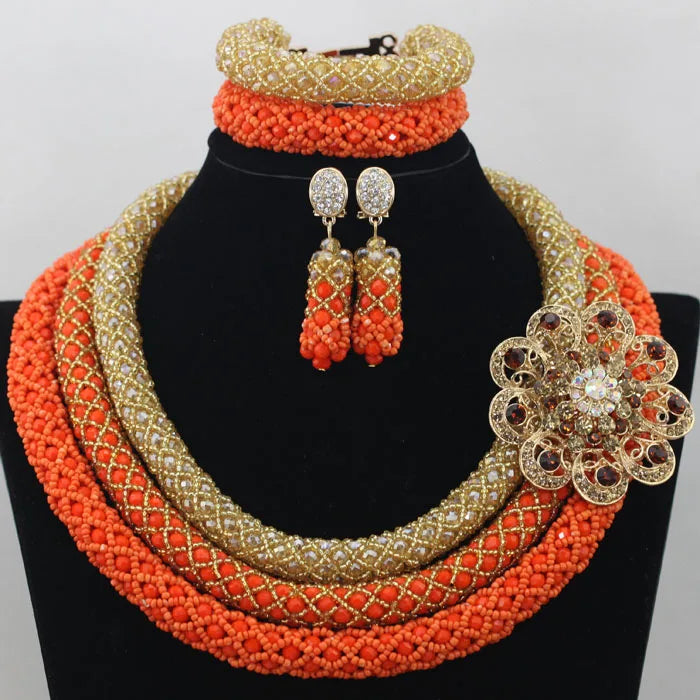 3 Layers Fashion African Beads Set