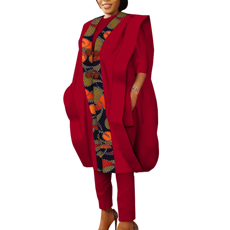 3pcs Set Ankara African Prints Women's Tops & Pants
