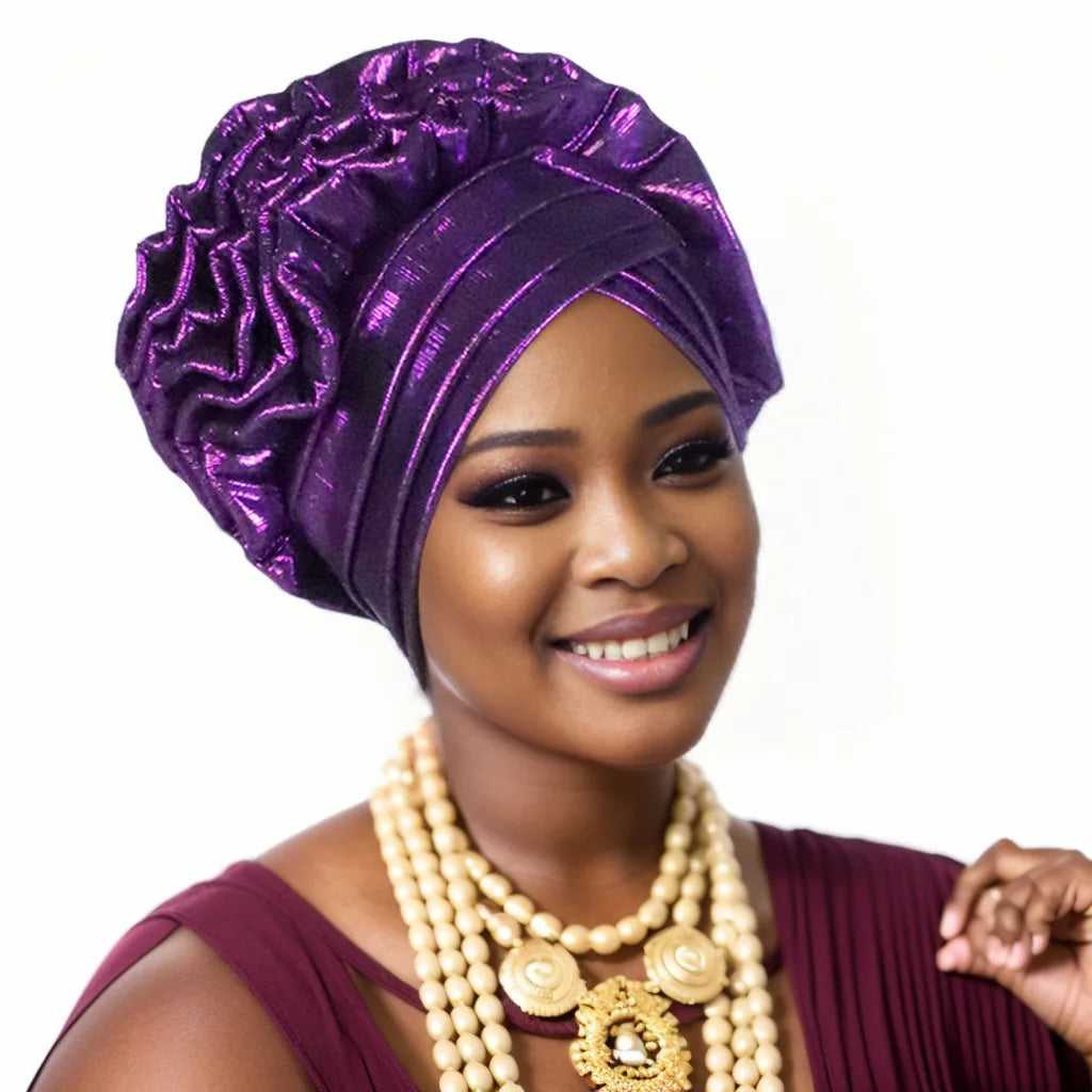 New Fashion African Turban Head wear Auto Gele for Woman