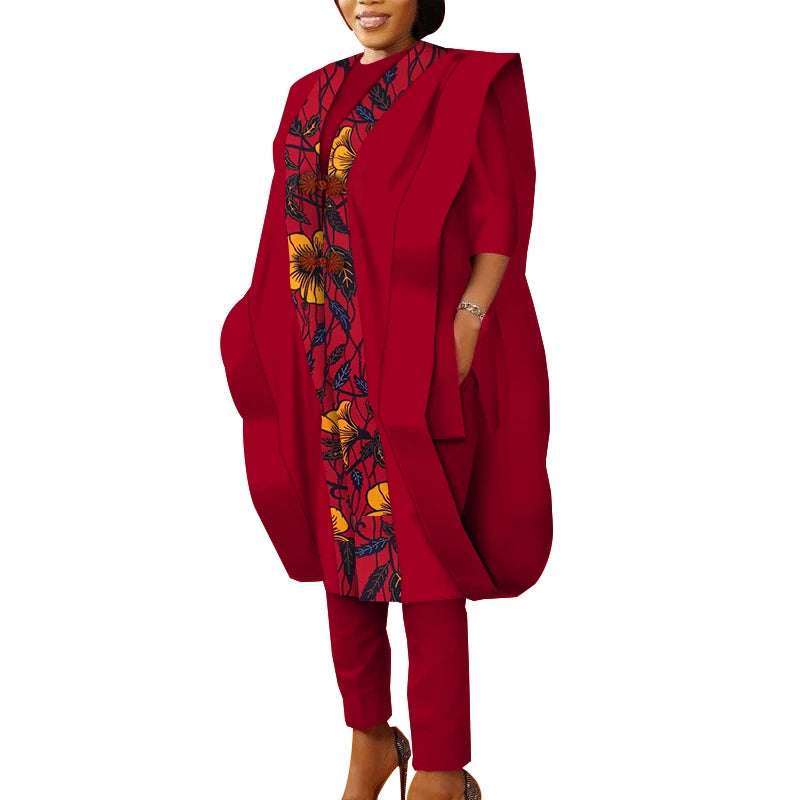 3pcs Set Ankara African Prints Women's Tops & Pants