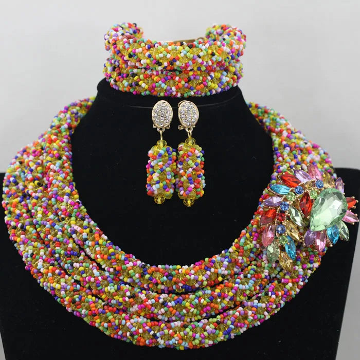 3 Layers Fashion African Beads Set