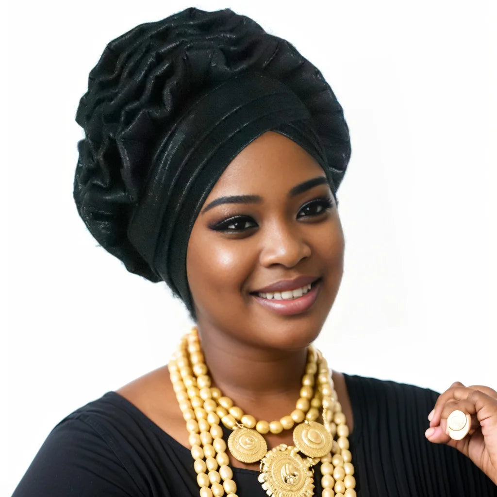 New Fashion African Turban Head wear Auto Gele for Woman