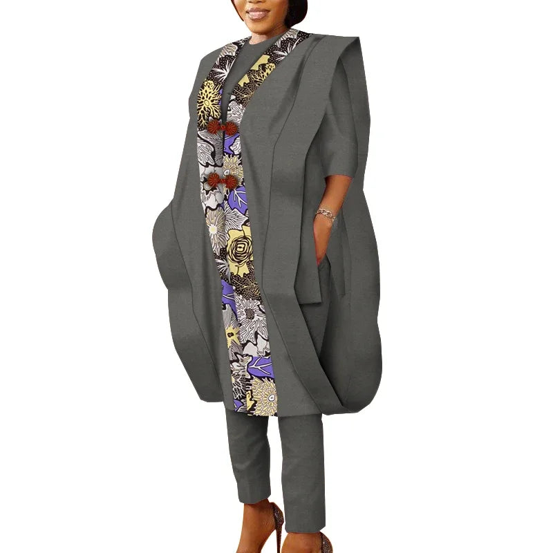3pcs Set Ankara African Prints Women's Tops & Pants