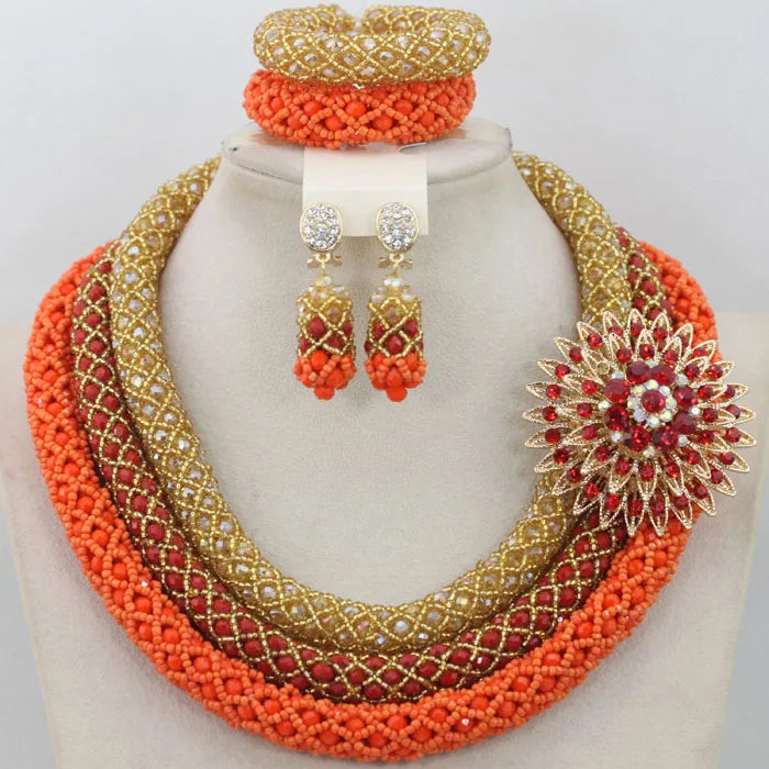 3 Layers Fashion African Beads Set