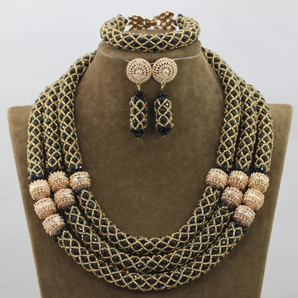 3 Layers Fashion African Beads Set
