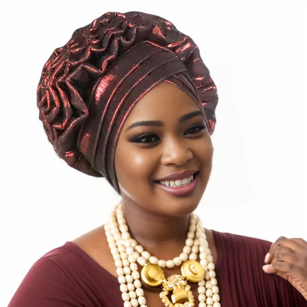 New Fashion African Turban Head wear Auto Gele for Woman
