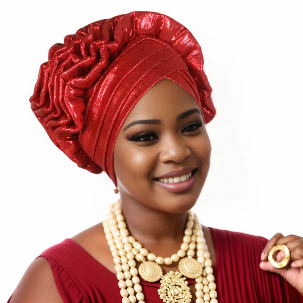 New Fashion African Turban Head wear Auto Gele for Woman